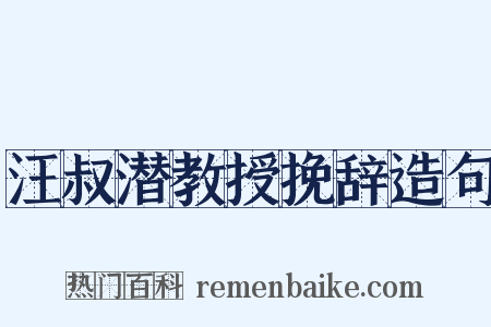 汪叔潜教授挽辞造句是什么意思的图片